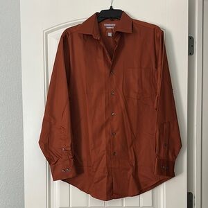 Van Heusen Orange Dress Shirt with Standard Collar